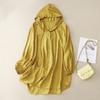 Women's Lightweight Hooded Sun Protection Jacket Long Sleeve Zip Up Cardigan Loose Fit Outerwear for Outdoor Activities