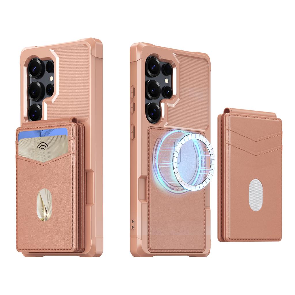 2 in 1 Detachable Card Holder Magnetic Leather Phone Case For Samsung S26 Ultra S25 S24 Plus S23 S22 kickstand Shockproof Cover