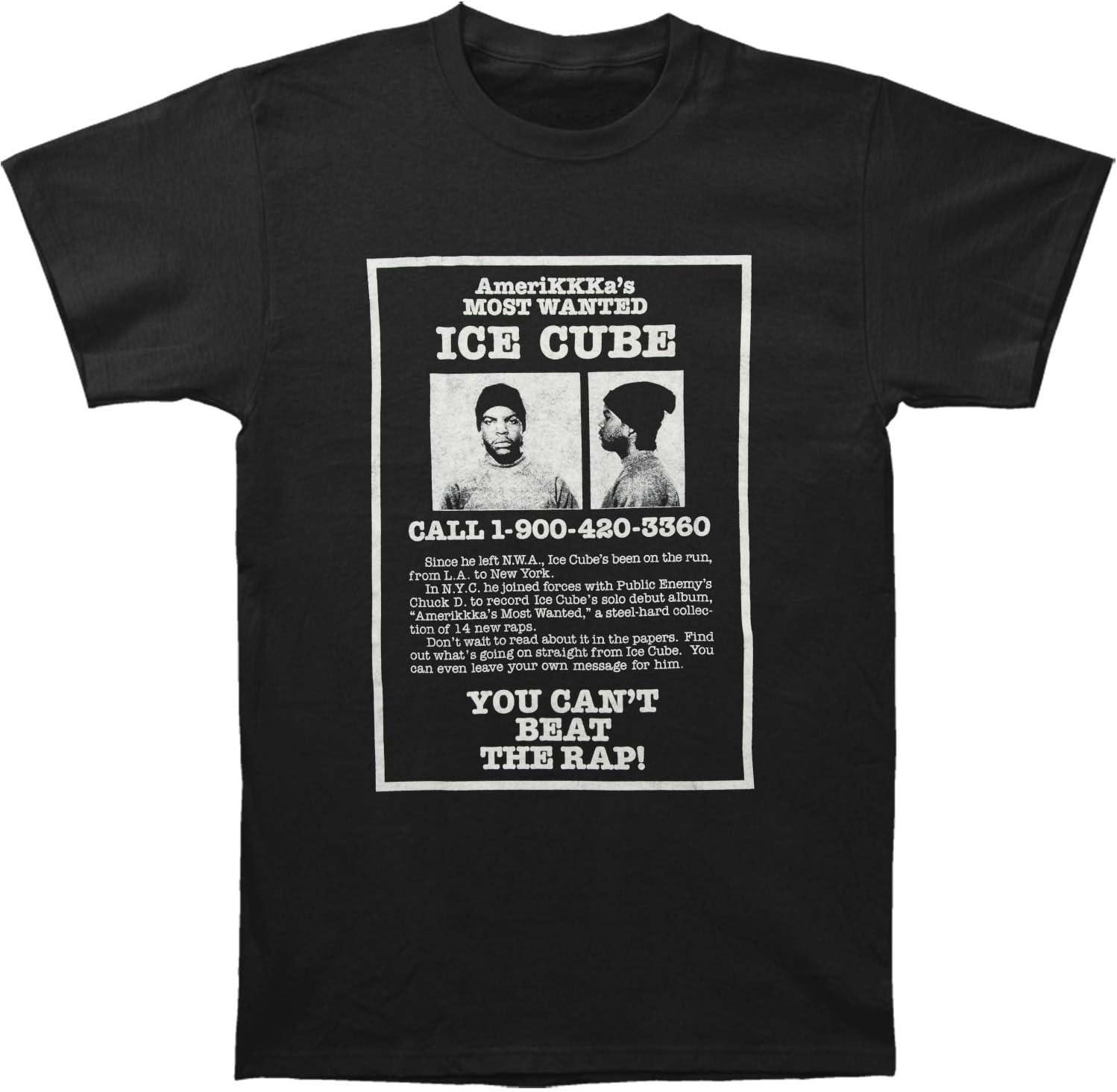 Ice Cube Men s AmeriKKKa s Most Wanted T-Shirt Black S