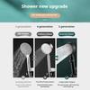 New Design Big Panel 6 Modes Supercharge Rainfall Shower Head High Pressure Top Rain Shower Faucet Bathroom Accessories for Home