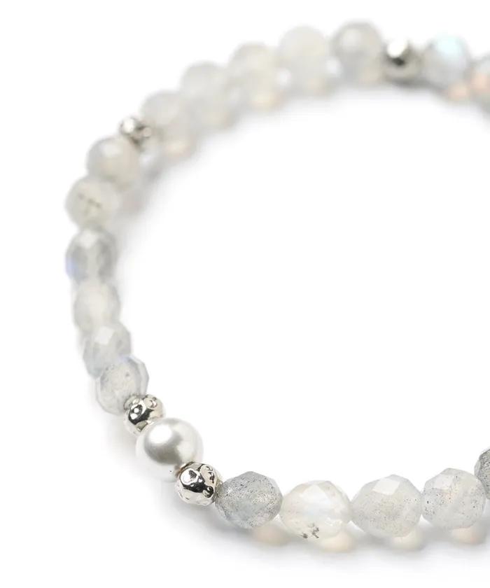 Off-White Crystal Stone Bracelet (PLT-BR-071_GR)