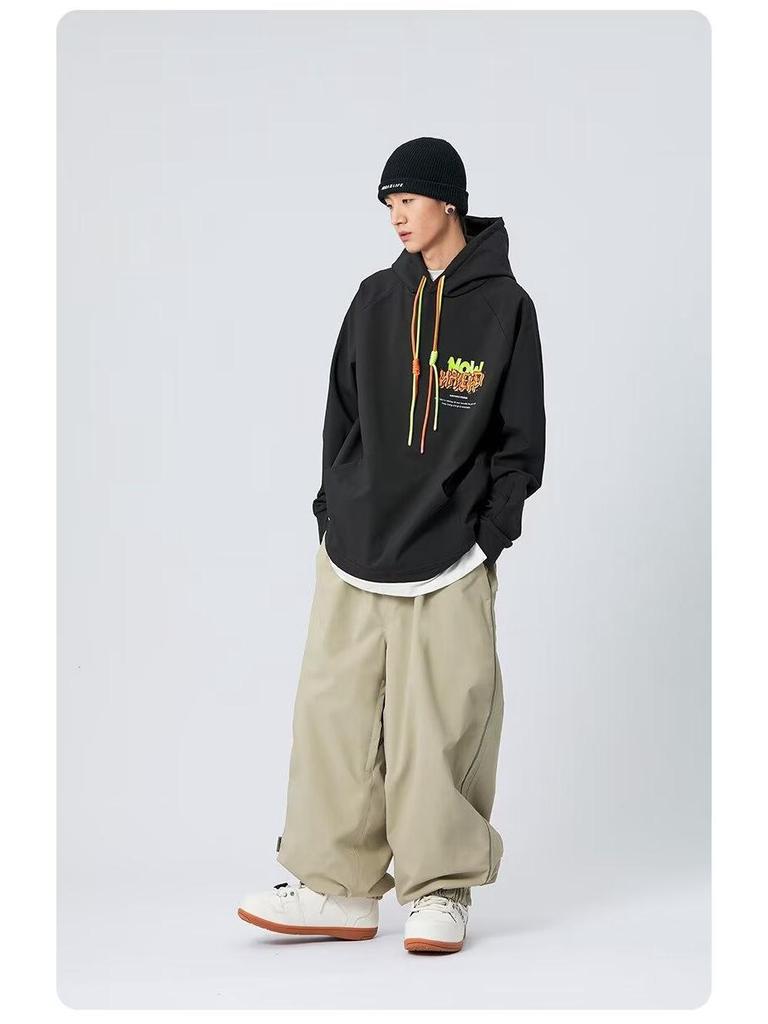 Men's Casual Loose-Fit Pants: Trendy, Versatile, with Cuffs for Spring & Autumn