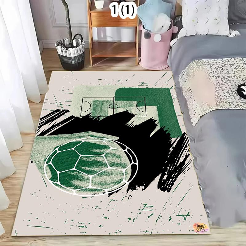 Rug Carpet Mat Non-Slip Basketball Hoop Illusion Area Rug for Living Room Entryway Kitchen Nursery Playroom Sports Home Decor