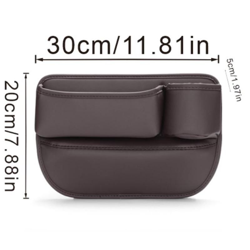 Car Seat Gap Organizer Multifunction Console Crevice Filler Side Storage Box With Cup Holder Sundries Storage Pocket Accessories