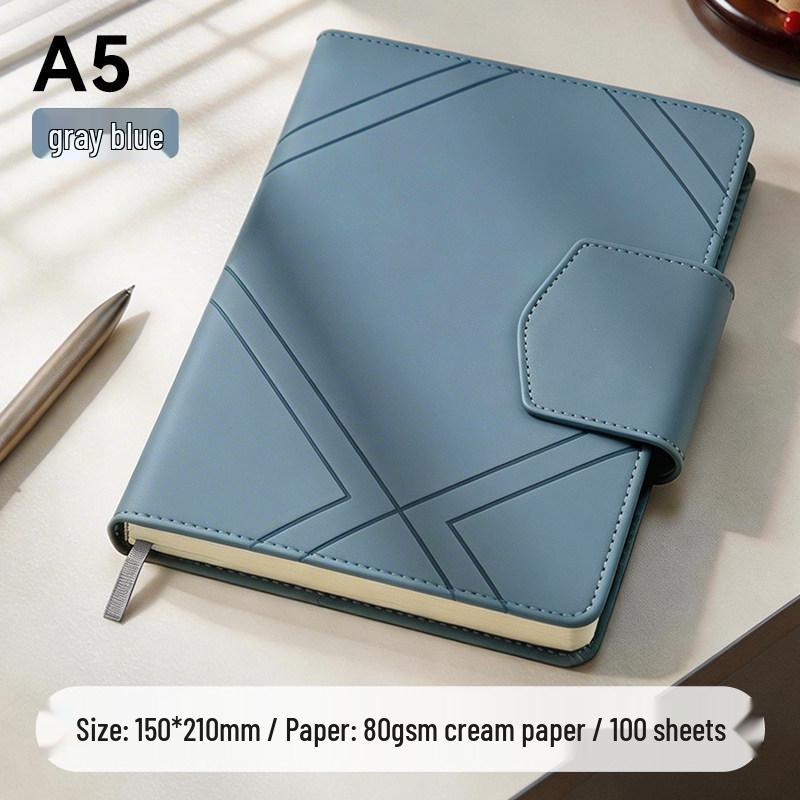 Custom A5 Business Leather Notebook with Magnetic Buckle and PU Cover