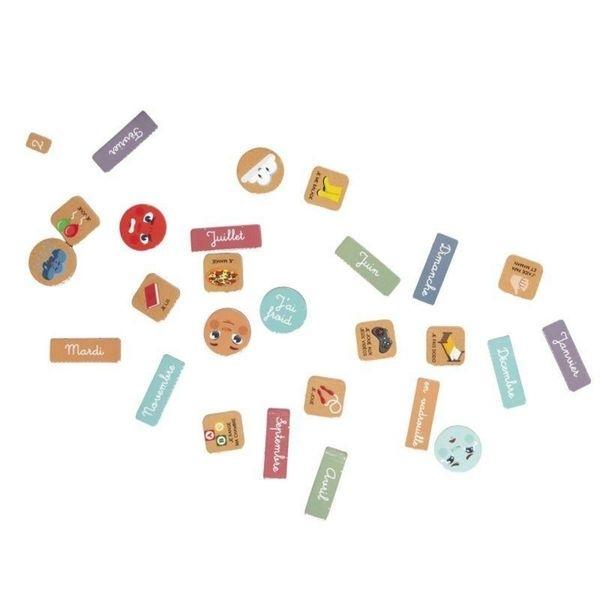 Diagramă săptămânală magnetică Montessori 70 de imagini magnetice