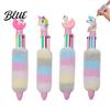 Office Supplies for Diary Decoration 6-in-1 Retractable Gel Pen Cute Unicorn Plush Doll Decor 6 in 1 Color Pens 0.5mm Multicolor Ballpoint