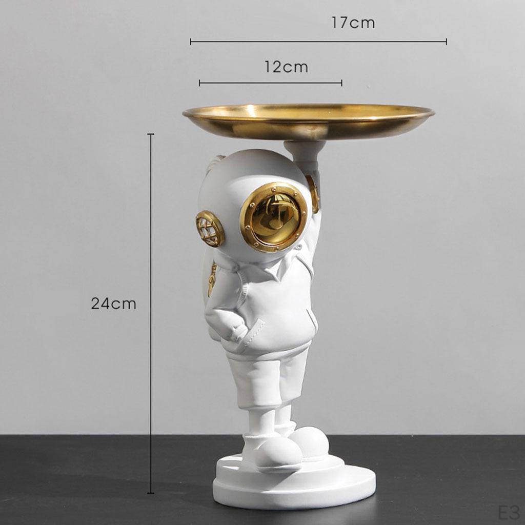 Astronaut Statue Tray INS Spaceman Sculptures Holder Dish Decor