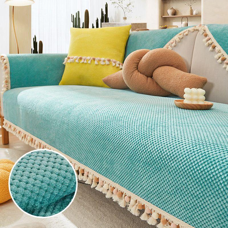 Cuscino per Divano Chaise in Velluto Stile Pastorale Ispessito Universale per Tutte le Stagioni Copridivano Antiscivolo Copertura Completa Combinazione Calda