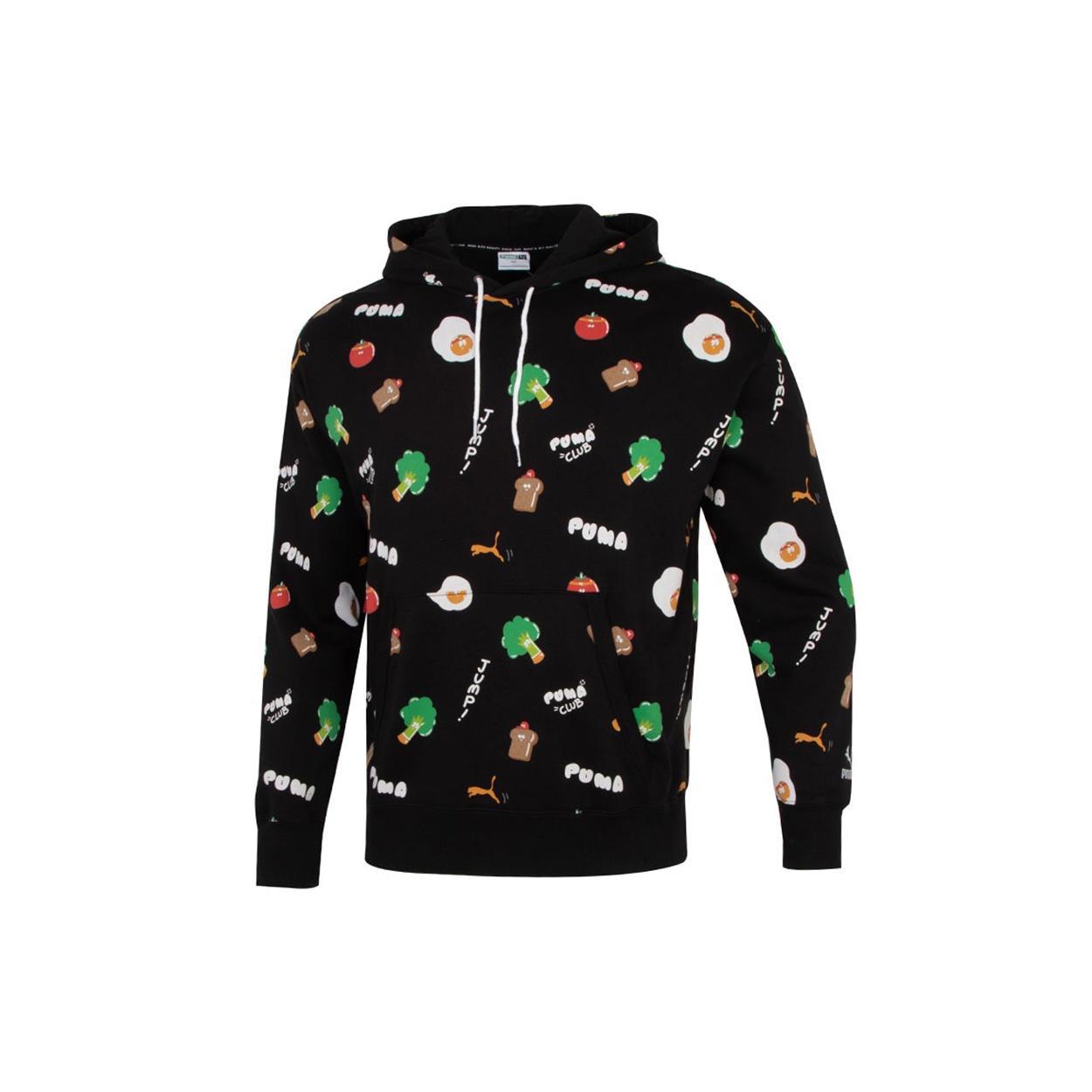 PUMA Sports Breathable Cartoon Printing Running Breathable Casual Pullover Black Men s 533200-01 L