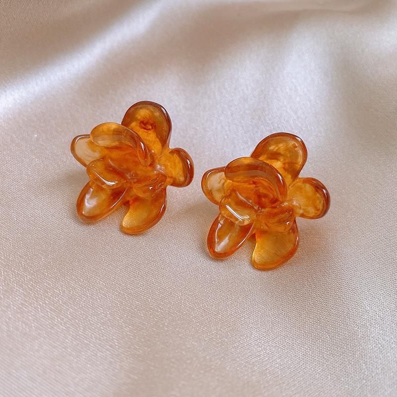 Maillard artificial tiger's eye stone ear buckle retro fashion high-end earrings light luxury temperament earrings