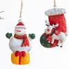 Clause Deer Stocking Snowman Christmas Hanging Pendants Drop Ornaments Xmas Tree Embellishment