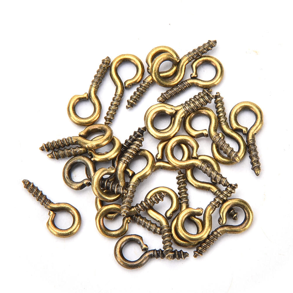 100 Pcs/Lot 8Mm 10Mm Small Sheep Eyes Nail Screw For Beaded Pendant