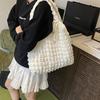 Girl Cloud Puff Flower Shoulder Bag Women's New Summer Canvas Simple Handbag