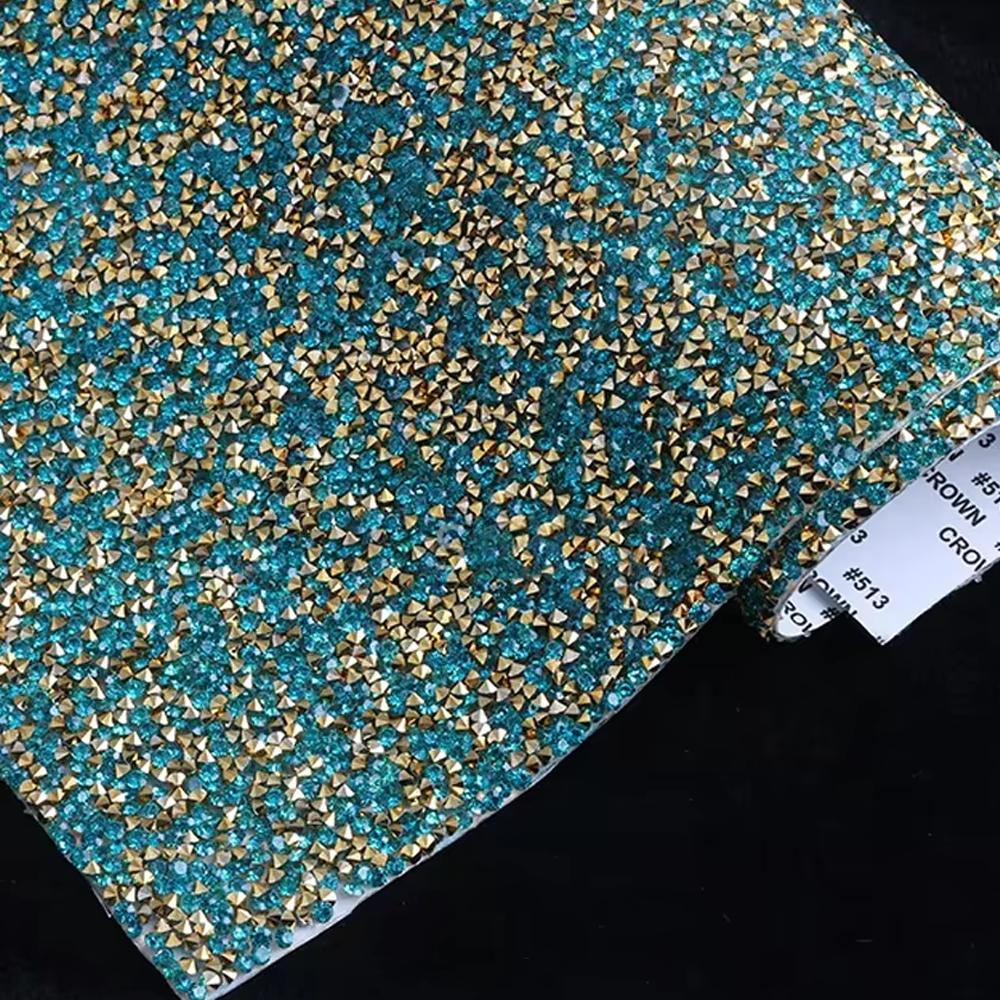 VC 20*24cm *40 Self-Adhesive Glass 3D Eco-Friendly Rhinestone Flatback 14 Facets Strip Sticker DIY Accessories Phone