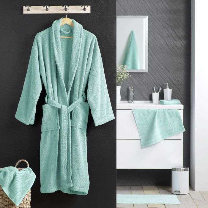 Peignoir Col Chale Tendresse vert celadon