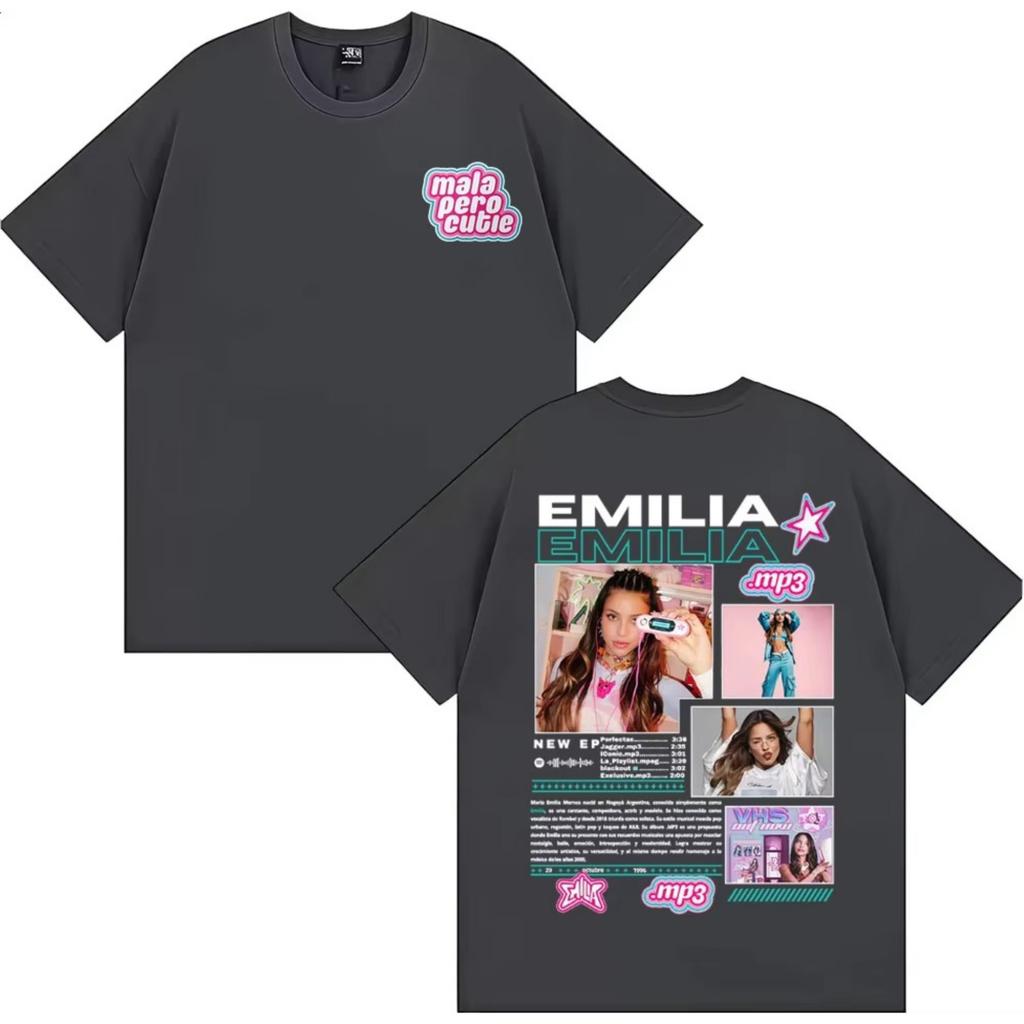 Τραγουδίστρια Emilia Mernes MP3 Tour 2026 Γραφικό T-shirt Άνδρες Γυναίκες Μόδα Αισθητικό Κοντομάνικο T-shirts Casual Ανδρικά Βαμβακερά T-shirts
