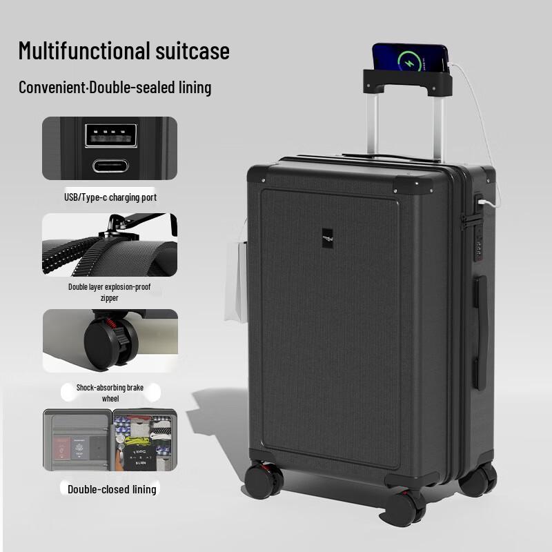 JOURHEY SHI Stylish Shock-Absorbing Rolling Luggage 20-inch