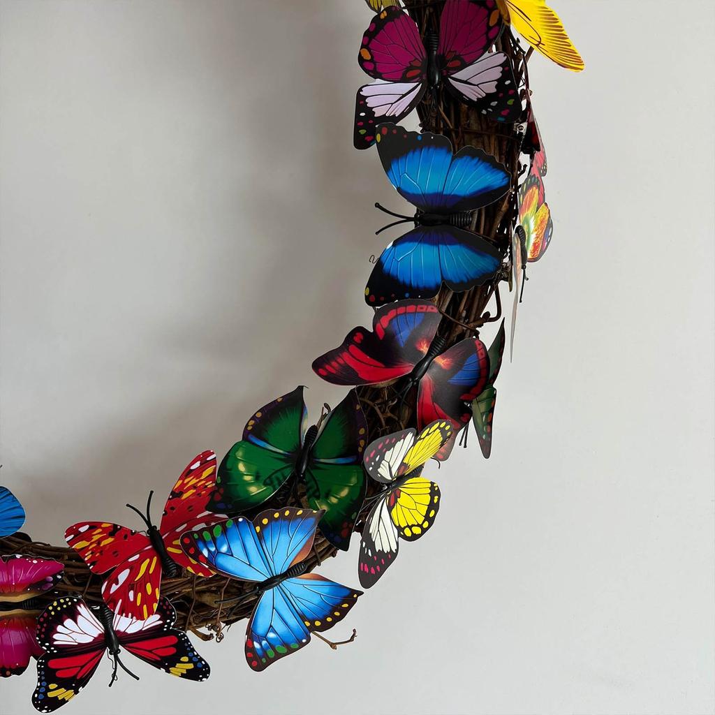 Beautiful Butterflies For Spring Door Decor Garden Decorative Butterflies Wreath