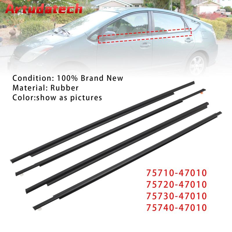 Artudatech 4 шт. Наружный уплотнитель оконной рамки для Toyota Prius 2004-2009 Автомобильные аксессуары