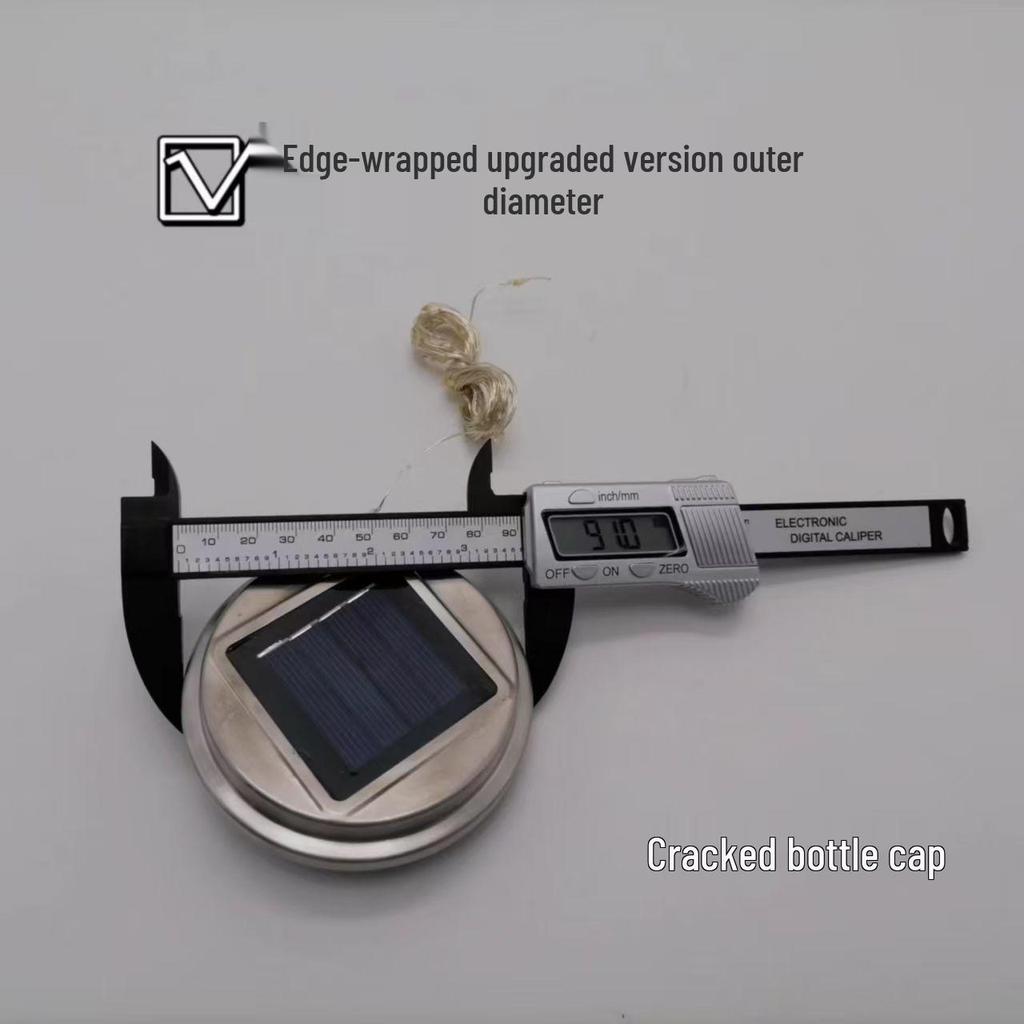 Solar-Kappe mit dekorativer Lichtabdeckung für Kanten von zerbrochenen Flaschen