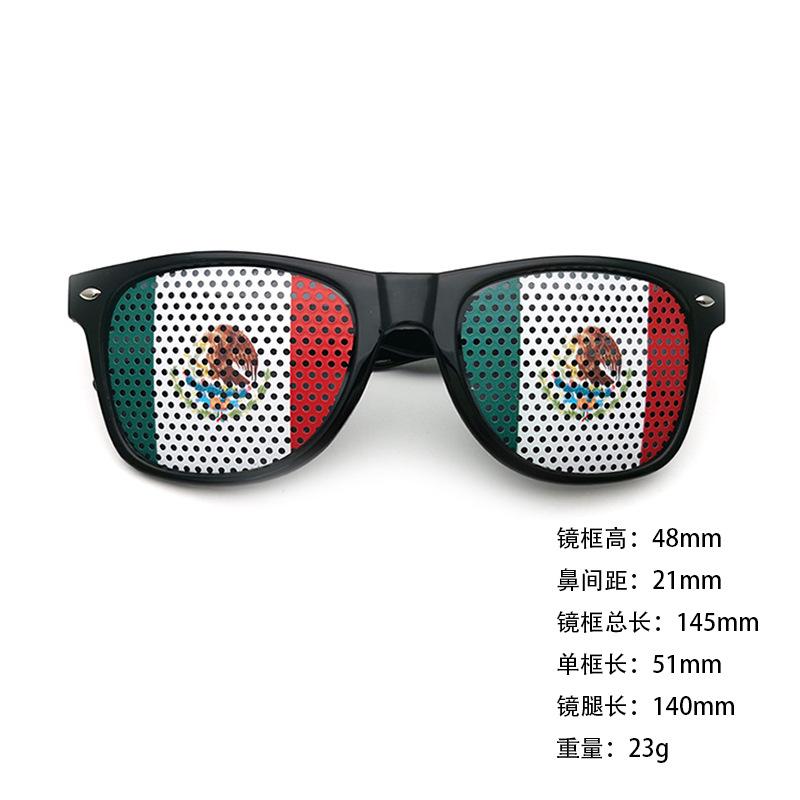 World Cup sunglasses football flag pinhole sticker 2140 printed logo independence day printed rice nail sunglasses