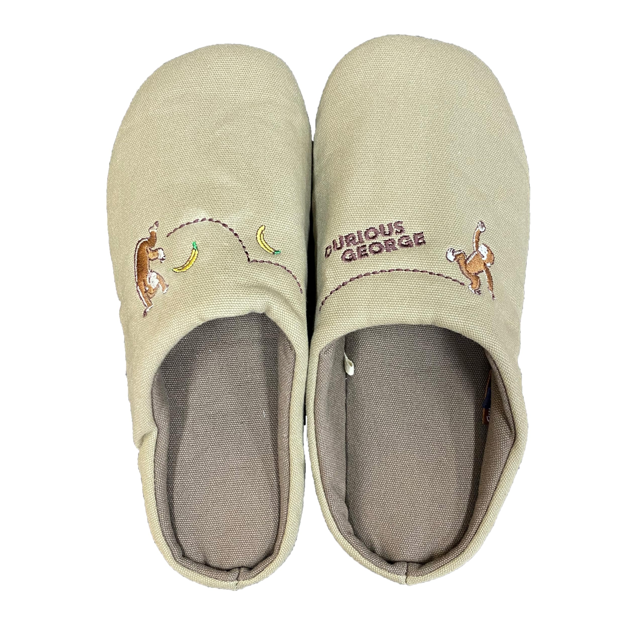 

Marushin Curious George and Rolling George Stylish Indoor 4765025200 Slippers, Use, серый