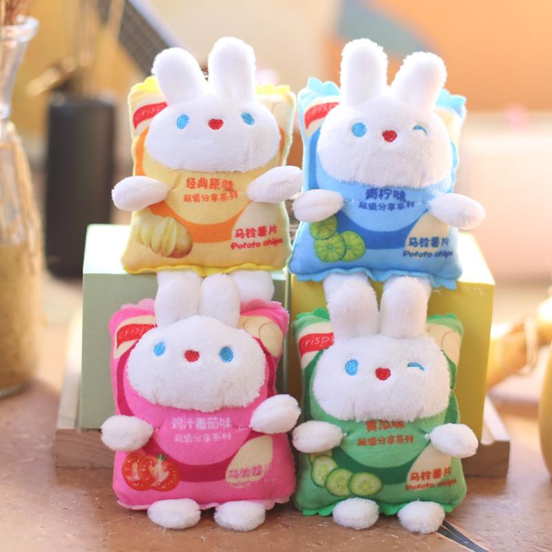 Cute Cute Potato Chips Rabbit Pendant Plush Toy Doll Rabbit Bag Hanging Keychain Doll