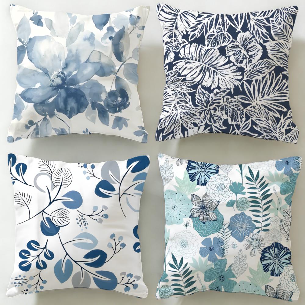 Jessica Chen Unisex Floral Texture Cushion Cover Soft & Easy-Wash Pillow Case – Versatile For Couch, Bed, Travel And Office