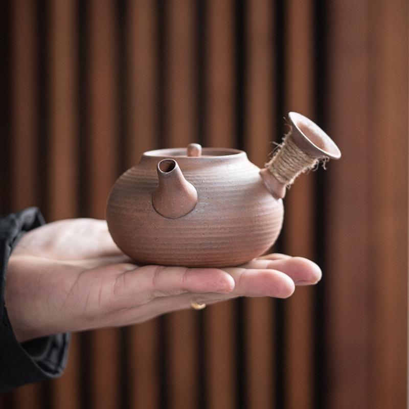 Raw Ore Rough Pottery Tea Pot, Handmade Tea Set, Single Pot, Small Tea Pot