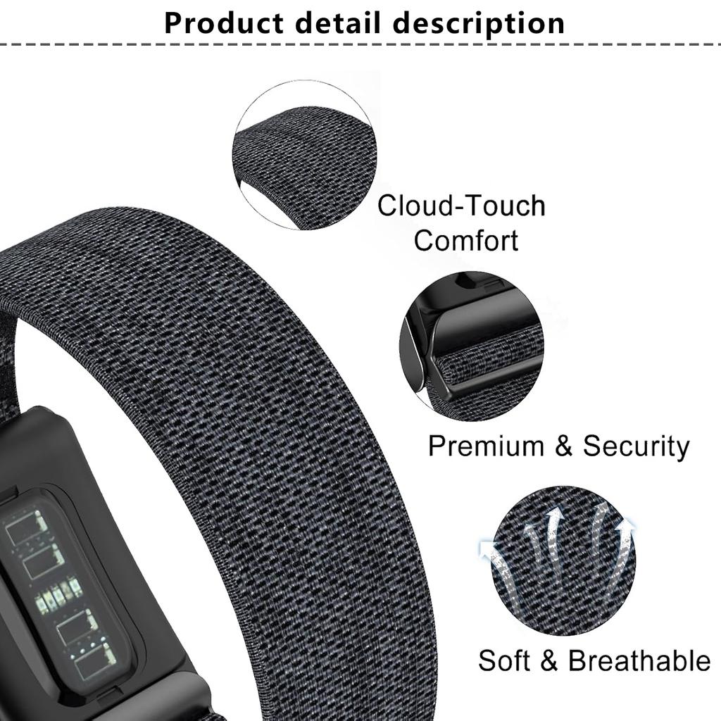 KALEBOL Pro řemínek k hodinkám WHOOP 4.0 Keprový Elastický Tkaný Nylonový Náramek