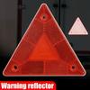2/1Pcs Triangle Warning Reflective Strips Vehicle Stop Warning Sign Red Safety Reflector for Trailer RV Board Truck Plate Light