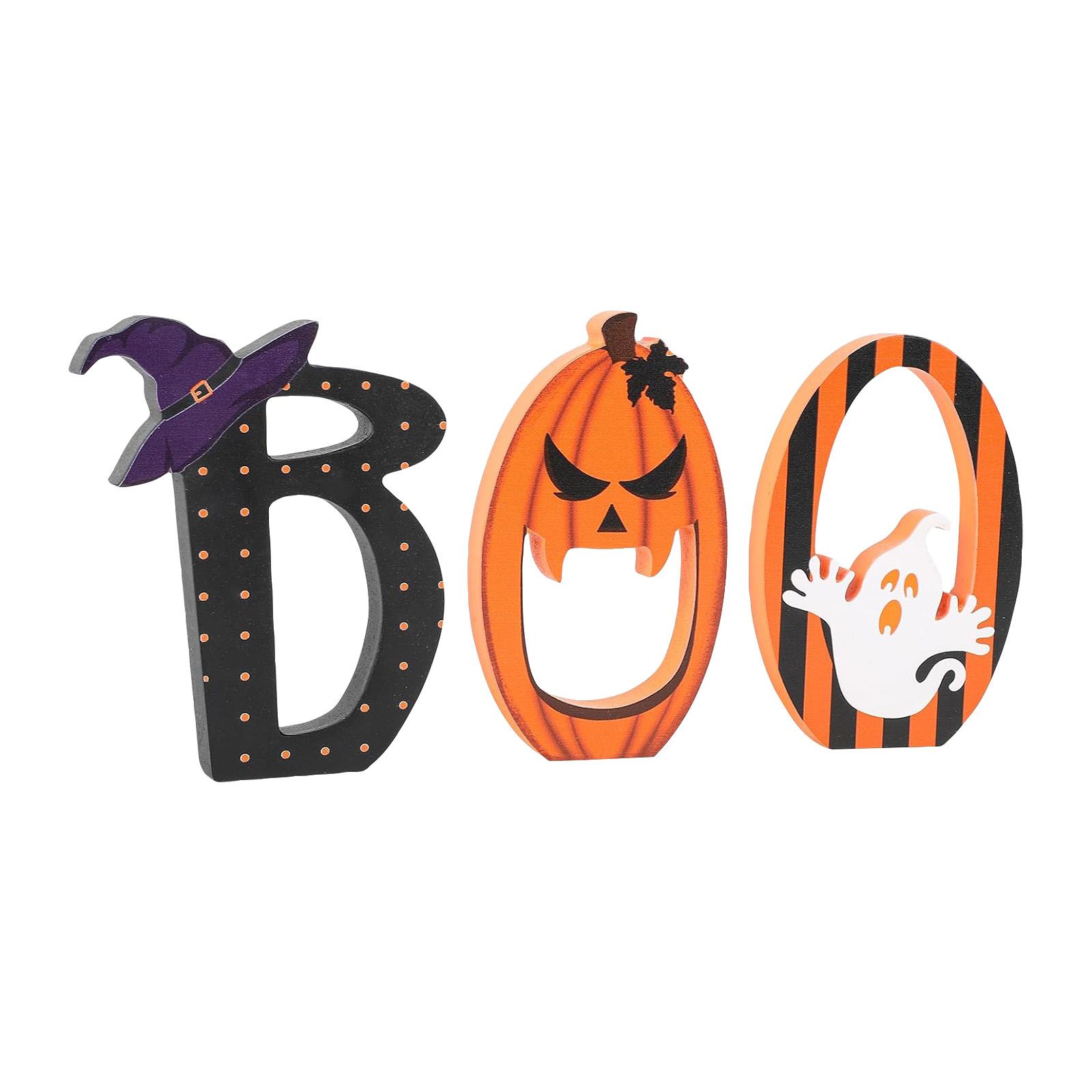 

Retro Halloween Sign Set (3-Pc Wooden) One Size