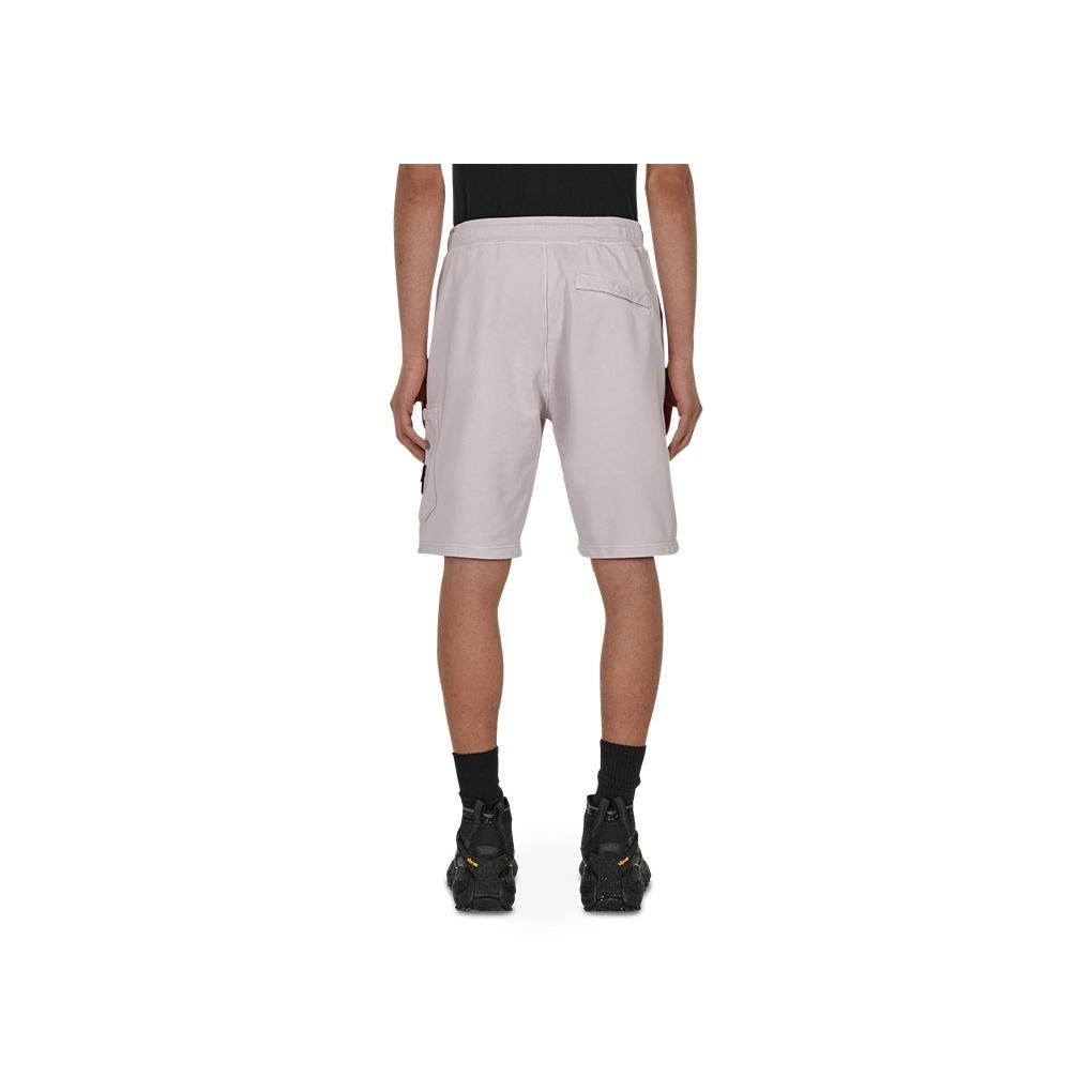 Stone Island 64651 Cotton Fleece Garment Dyed Shorts White Men Streetwear 761564651-V0086