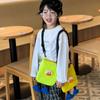 Cute Doll Decoration Solid Color Lightweight Children Crossbody Bag For Kindergarten Daily Use