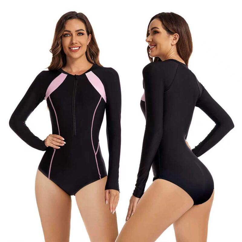 Surfer Clothing One-piece Long-sleeved Sunscreen Women's Swimsuit Wetsuit Fashion Swimsuit
