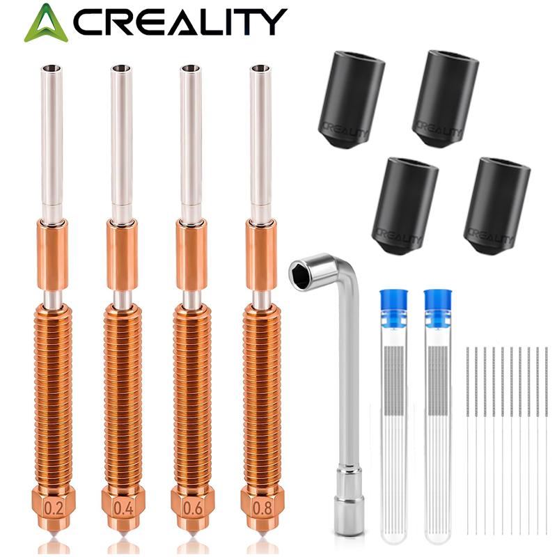 Creality "Unicorn" K2 Plus/K2/Hi Combo Quick-Swap Nozzle Kit 0.2/0.4/0.6/0.8mm with Tool All-metal Integrated Nozzle for K2