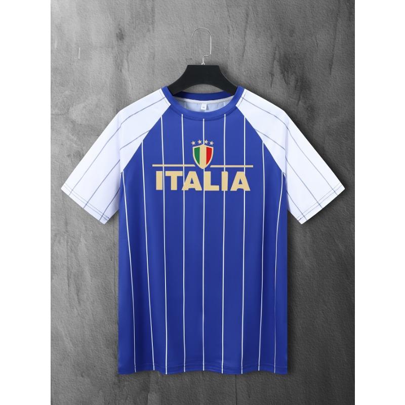 

Blue and white striped summer casual wear S