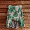 Ladies' Fashionable Casual Long Sleeved Christmas Printed Round Neck Knitted Yarn