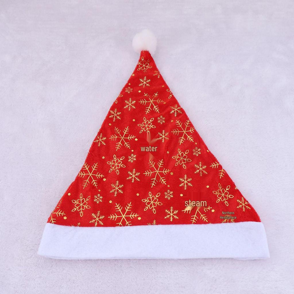 LED Light Plush Christmas Hat for Adults & Children - Festive Party Dress-Up Decoration