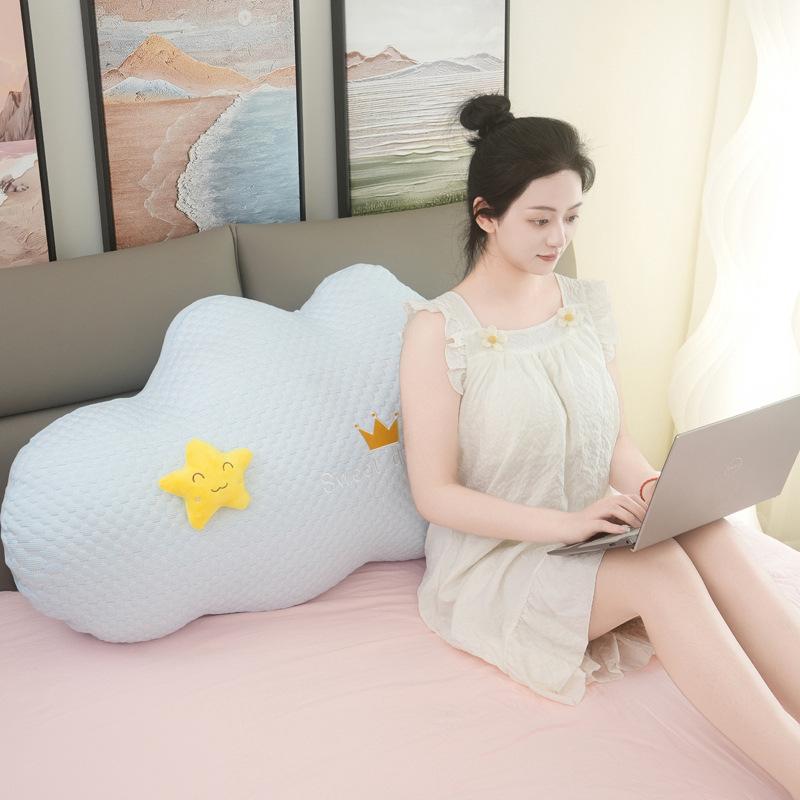 Cute Clouds Stars Moon Throw Pillow Girl Bed Cushion Ice Bean Cool Pillow Dual-Purpose Spring And Summer Pillow