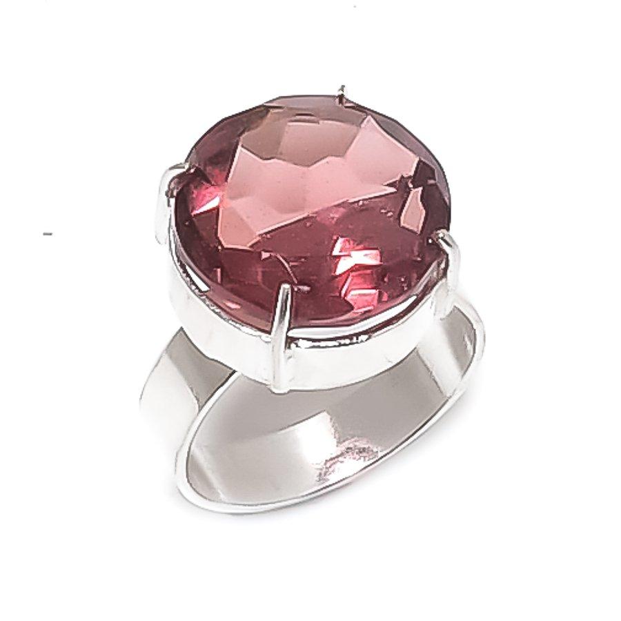 

Natural Amethyst Gemstone Handmade 925 Sterling Silver Jewelry Ring Size 10 ETC-13366