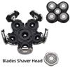 Intelligent Floating Shaver Head With 5 Blades Detachable And Washable Shaving Razor Replacement