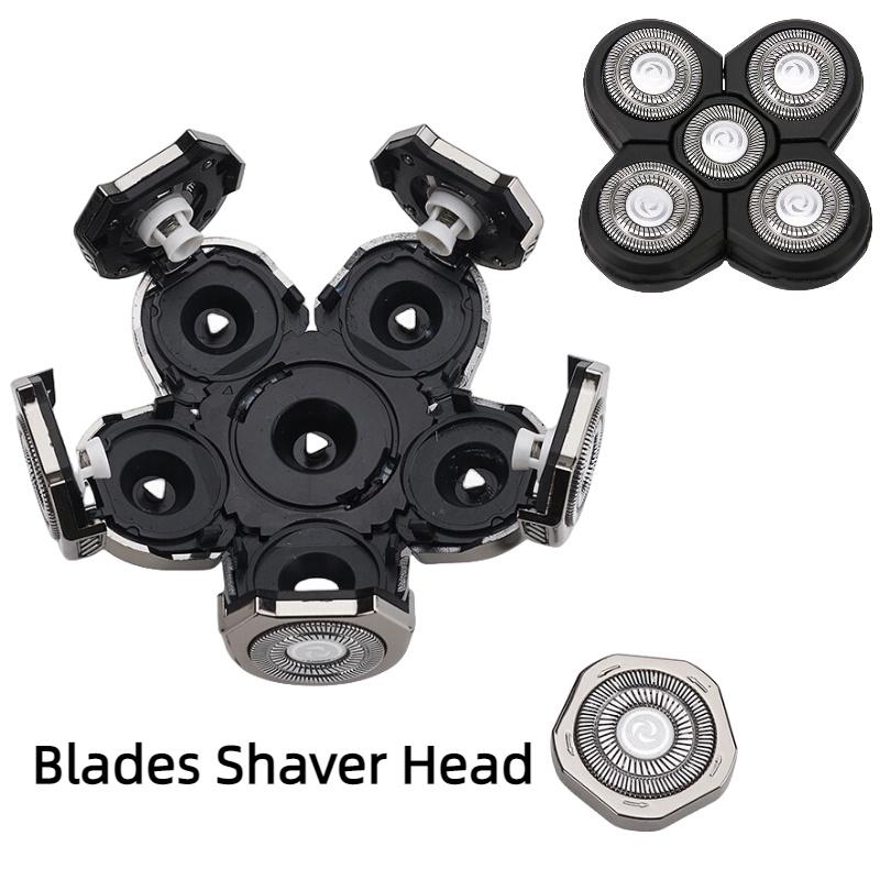 Intelligent Floating Shaver Head With 5 Blades Detachable And Washable Shaving Razor Replacement