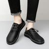 Men's Handmade Leather Shoes Comfortable Loafers Slip On Flats Outdoor Walking Shoes Moccasins