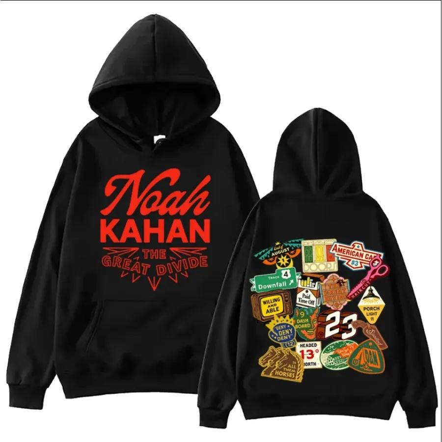 Noah Kahan The Great Divide Tour 2026 Oversized Hoodie Women Men Harajuku Sweatshirt Streetwear Hip Hop Long Sleeve Pullover Hooded Jac180