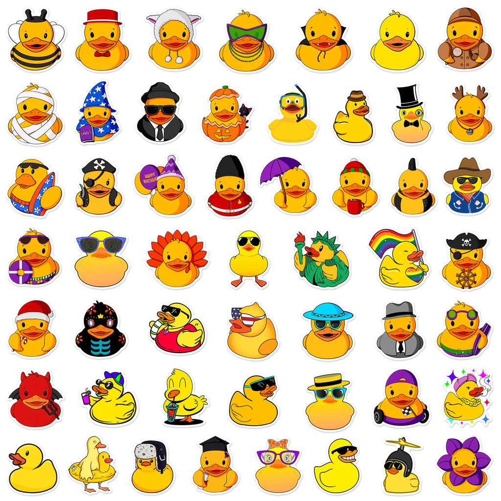 10/25/50pcs Lovely Duck Cartoon Graffiti Stickers for DIY Scrapbook Stationery Water Bottle Phone Laptop Guitar Decal
