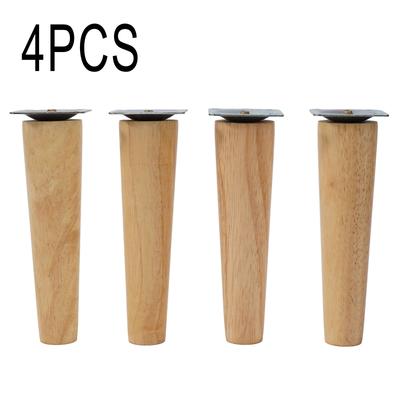 Furniture Casters Furniture Legs Furniture Casters 4 Protective Pads 4mounting Plates Gray Wood+iron 15cm 16 Screws.
