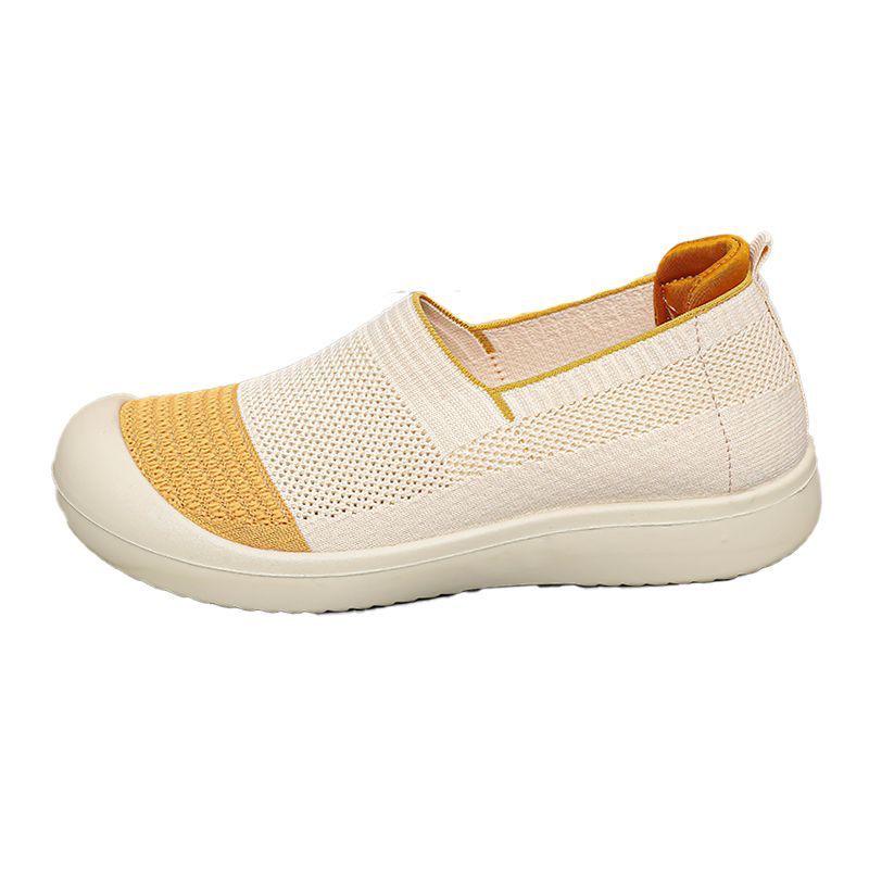 2025 Women's Breathable Mesh Slip-On Walking Shoes - Versatile, Comfortable Flyknit Soft Sole.