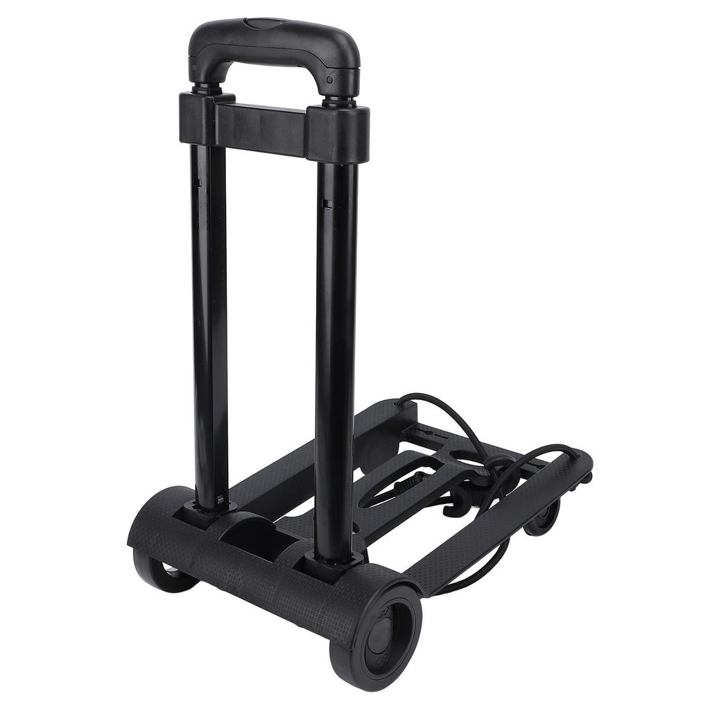 Folding Hand Truck with Elastic Rope Rolling Platform Luggage Cart for Travel Transport Moving